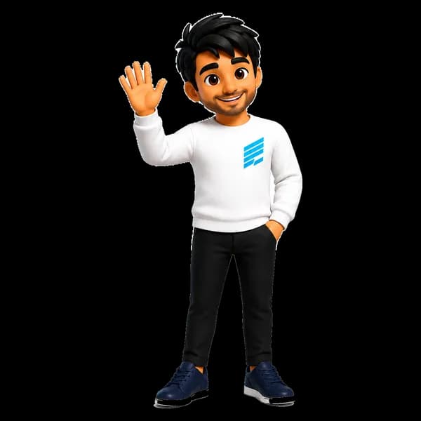 Multisolution mascot waving hello